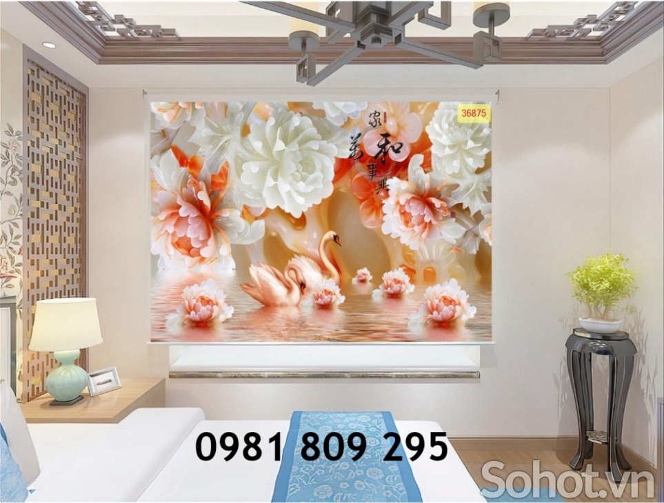 Tranh gạch 3D trang trí phòng- gạch hoa 3D  ND839