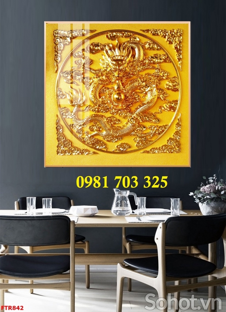 Tranh gạch 3d rồng phượng cao cấp
