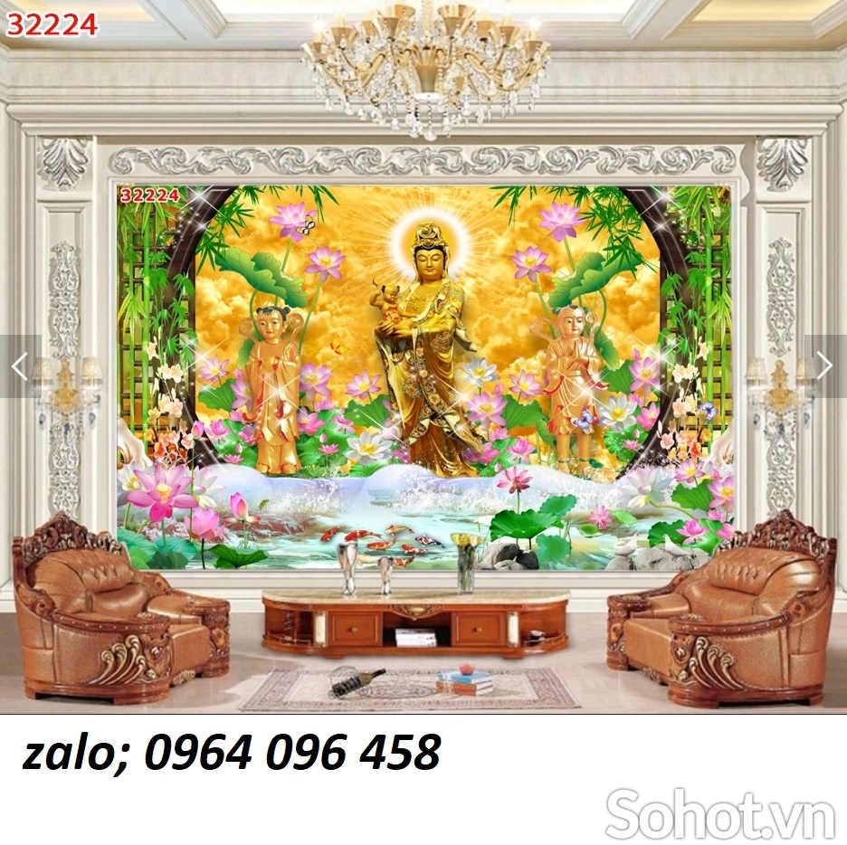 Tranh gạch 3d phật adida - FJH65