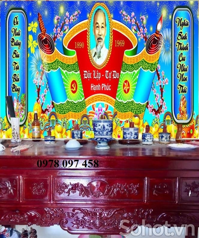 Tranh gạch 3D ốp phòng thờ