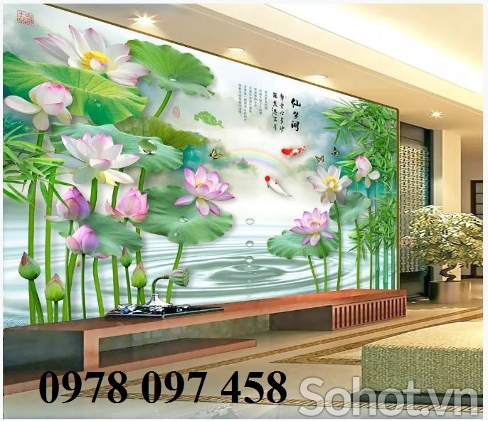 Gạch tranh đầm sen