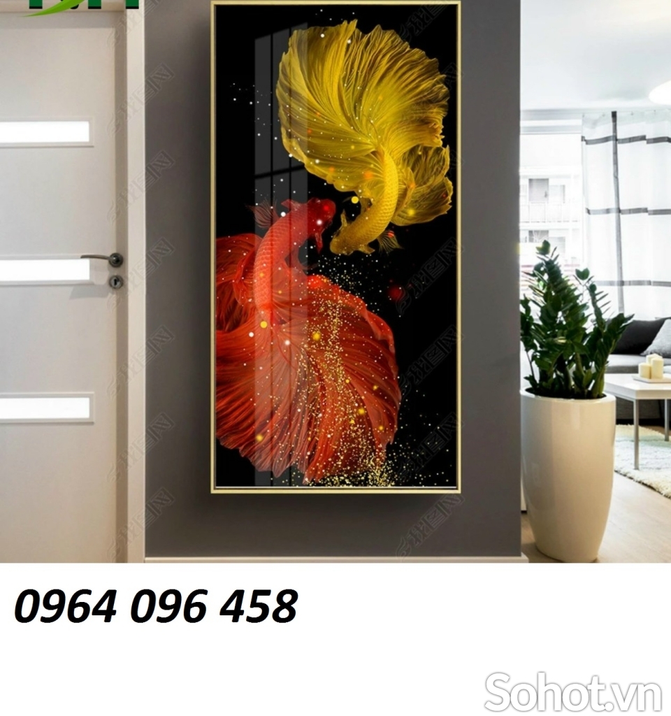tranh 3d - gạch tranh cá chép 3d - SH66