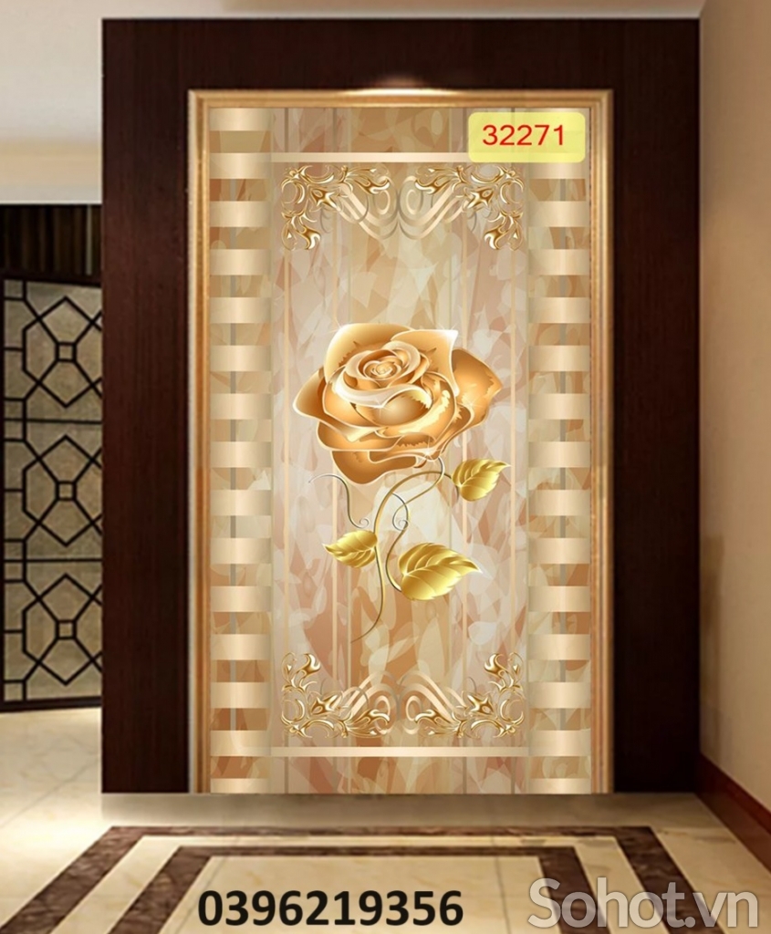 Gạch tranh hình hoa 3D đẹp