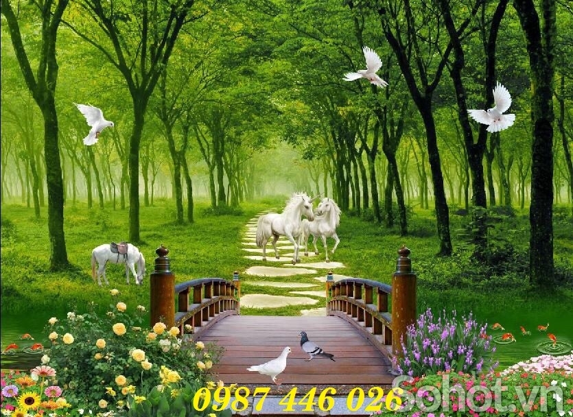 Gạch 3d tranh gạch men phong cảnh HP8622