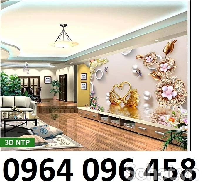 Tranh gạch 3d hoa sứ ngọc - BVC44
