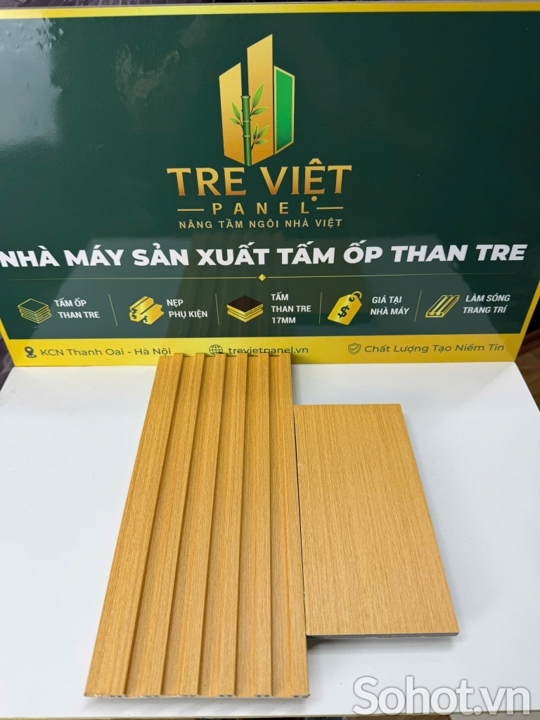 Tấm ốp than tre kèm lam song
