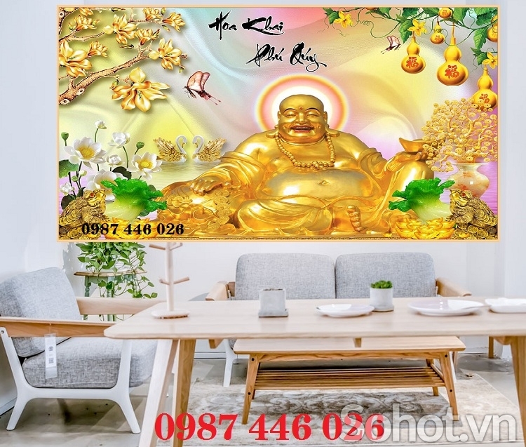 Tranh gạch men phật di lặc HP872