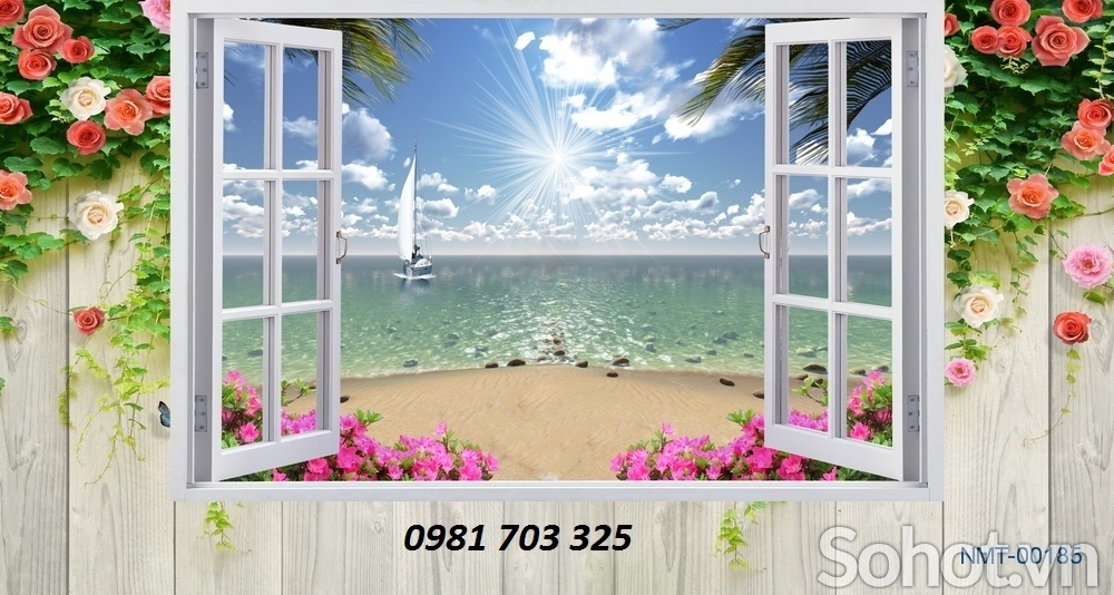 Tranh cửa sổ- gạch tranh trang trí