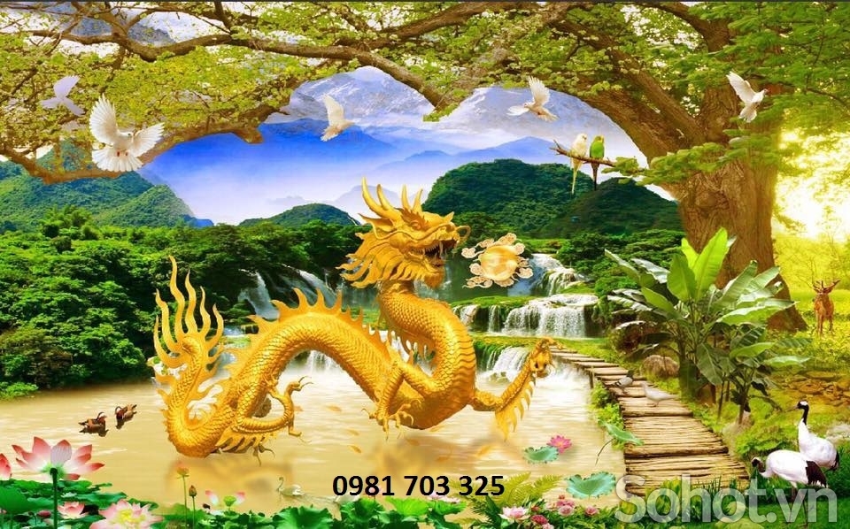 Tranh rồng- tranh gạch men 3D
