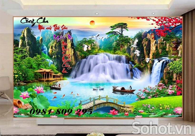 Tranh gạch 3d thiên nhiên