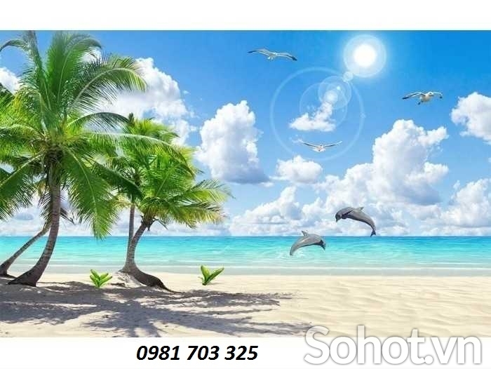 Gạch tranh bãi biển đẹp