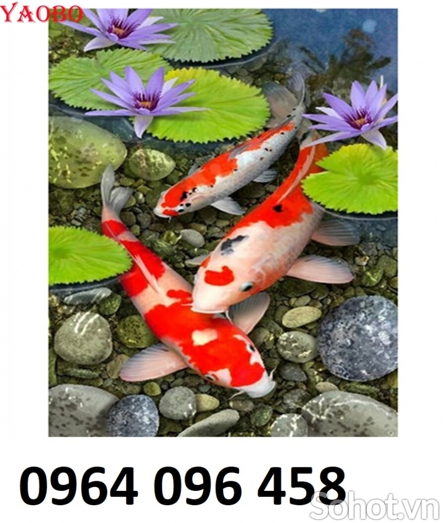 Tranh cá 3d - tranh gạch 3d cá - SXM54