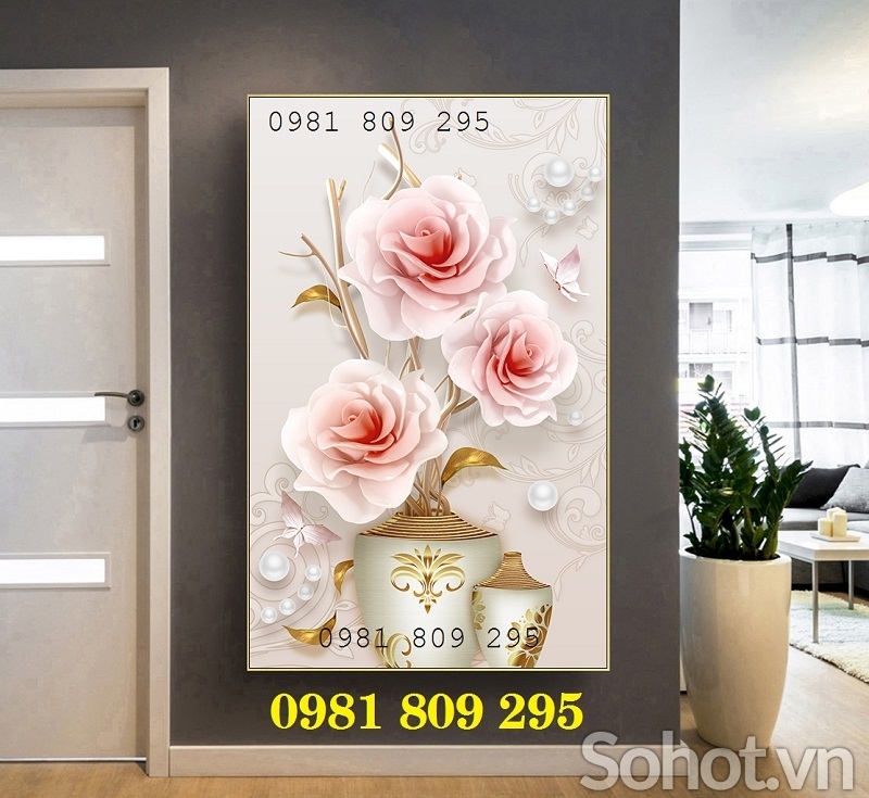 Gạch tranh hoa ngọc 3d