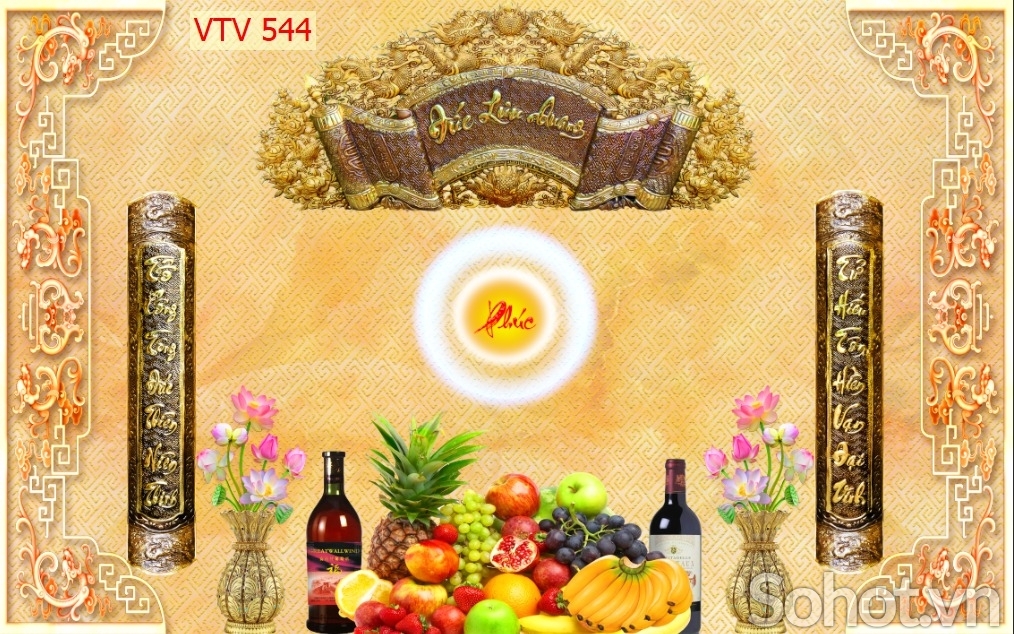 Gạch tranh 3D trang trí phòng thờ