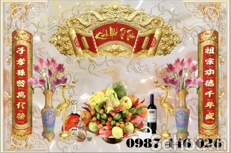 Gạch tranh phòng thờ HP8272