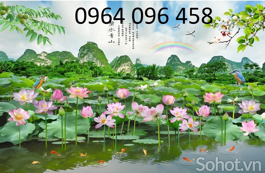Tranh gạch 3d dán tường phong cảnh đồng quê - 8876CV