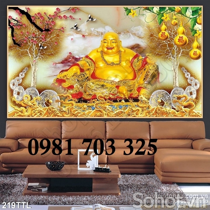 Tranh gạch 3D tài lộc trang trí