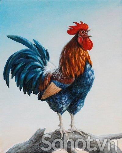 Tranh gạch 3d con gà trống - 6887V