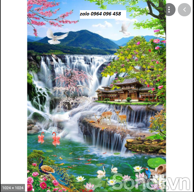 Tranh gạch 3d ốp tường phòng khách - DXC522