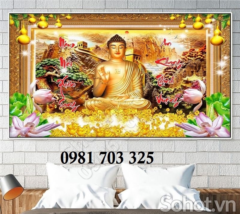 Gạch tranh 3D phật pháp