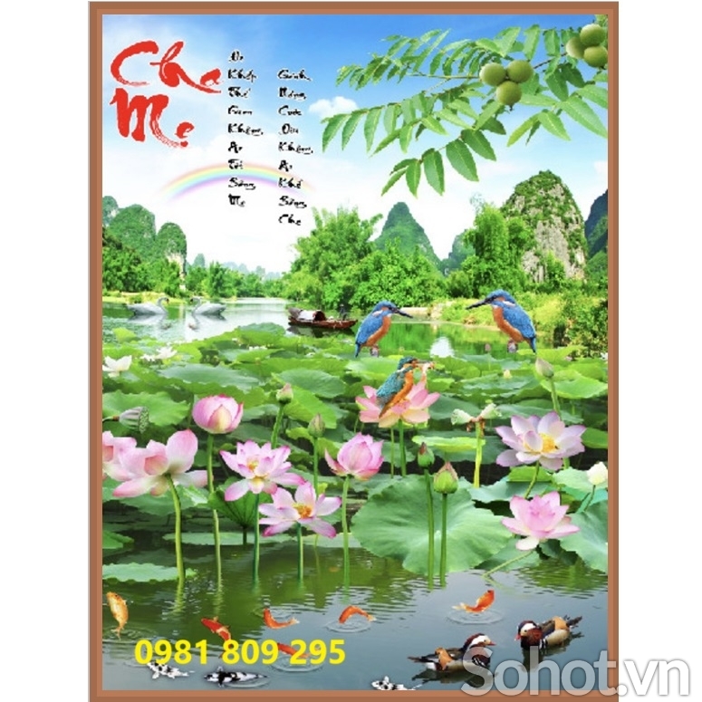 Tranh gạch ốp hiên nhà phong cảnh Hn838