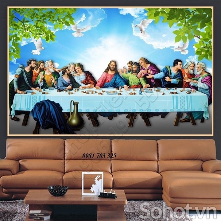 Tranh gạch men, tranh công giáo 3D trang trí tường