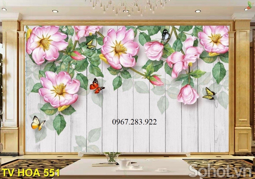 Tranh hoa nghệ thuật gạch men trang trí