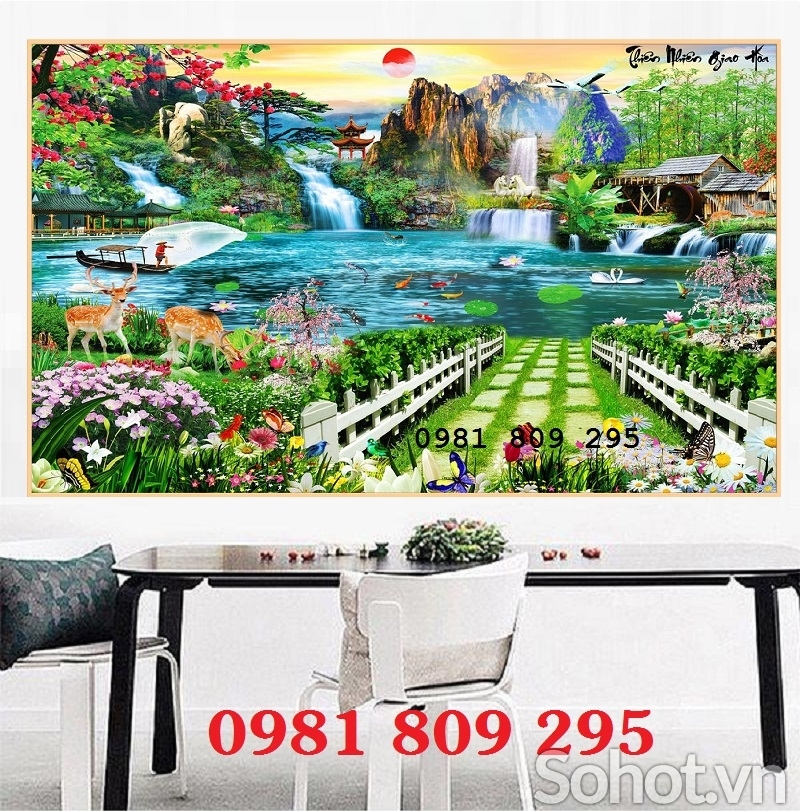 Tranh trang trí , gạch 3d cảnh đẹp