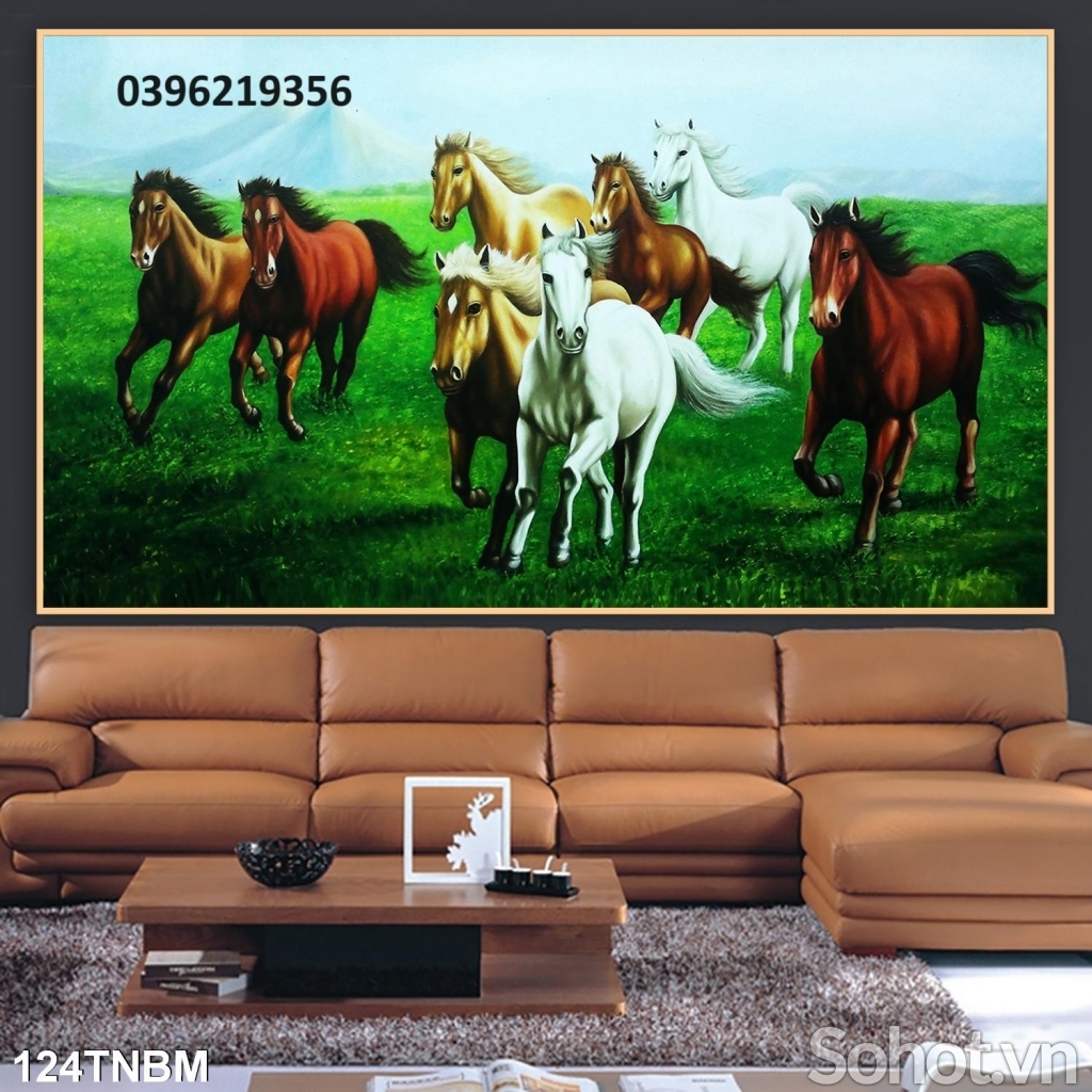 Gạch tranh ngựa mã đáo 3D trang trí