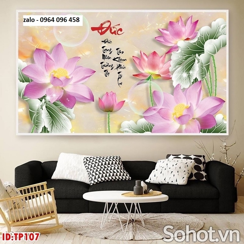 Tranh gạch 3d ốp tường phòng khách - KCFV75