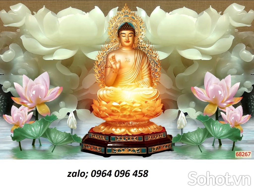 Tranh gạch phật phòng thờ 3d - GJB43