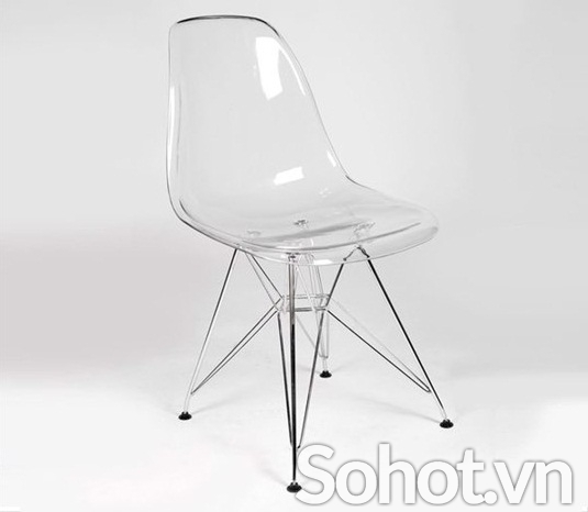 Ghế Eames chân sắt mạ crom