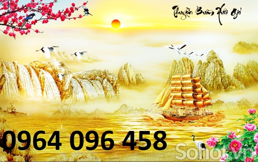 tranh gạch 3d thuyền buồm - SLL09