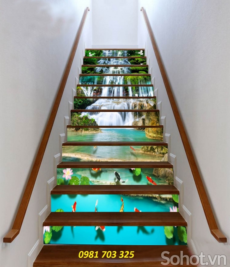 Tranh 3D cầu thang