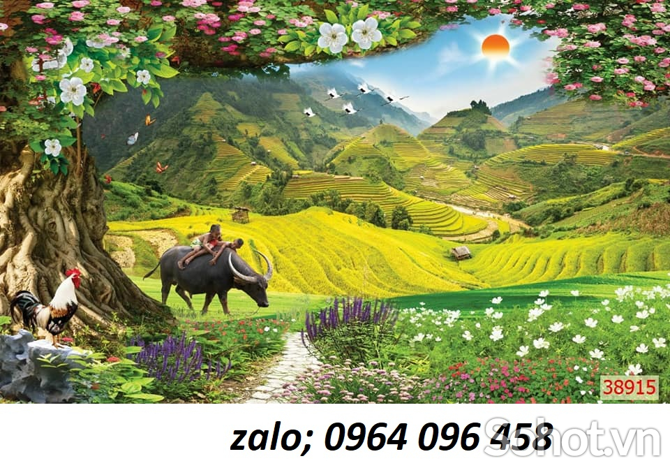 Gạch tranh 3d ốp tường rào - 89CBN