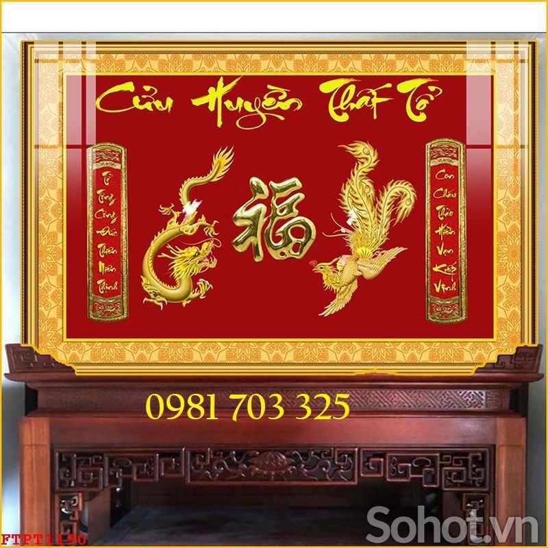 Tranh phòng thờ, gạch tranh ốp tường 3D