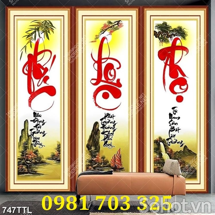 Tranh gạch 3D phúc lộc thọ