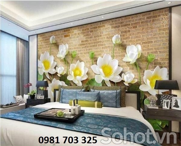 tranh gạch ốp tường phòng ngủ