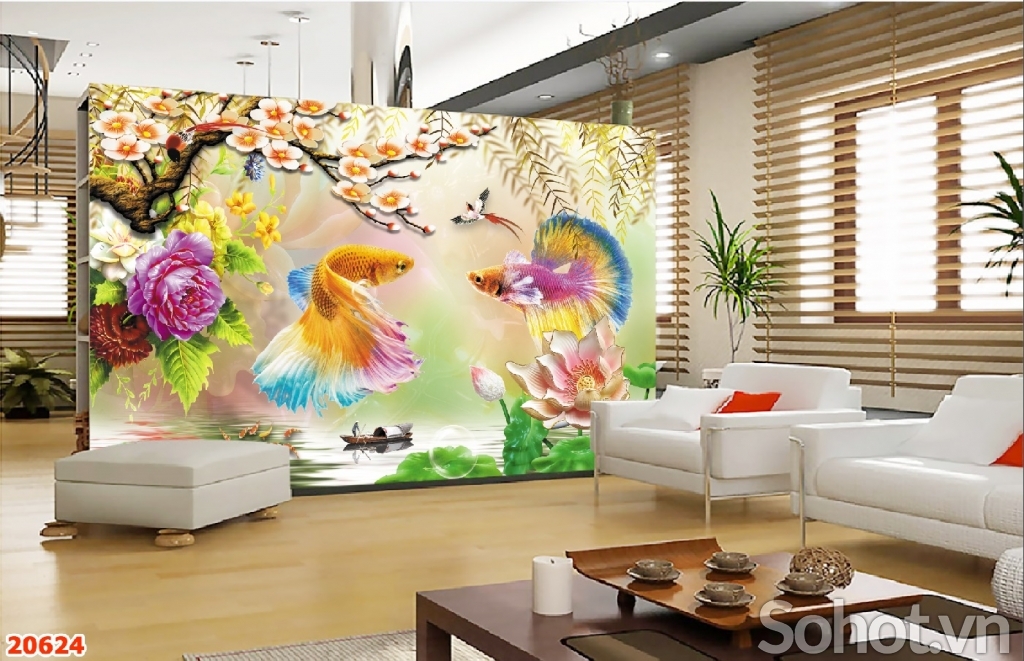 Tranh gạch  phòng khách - tranh gạch