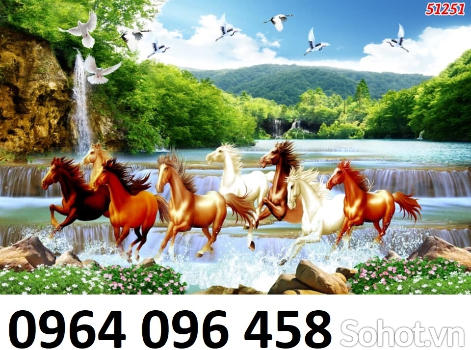 Tranh gạch mã đáo thành công 3d - 7444X