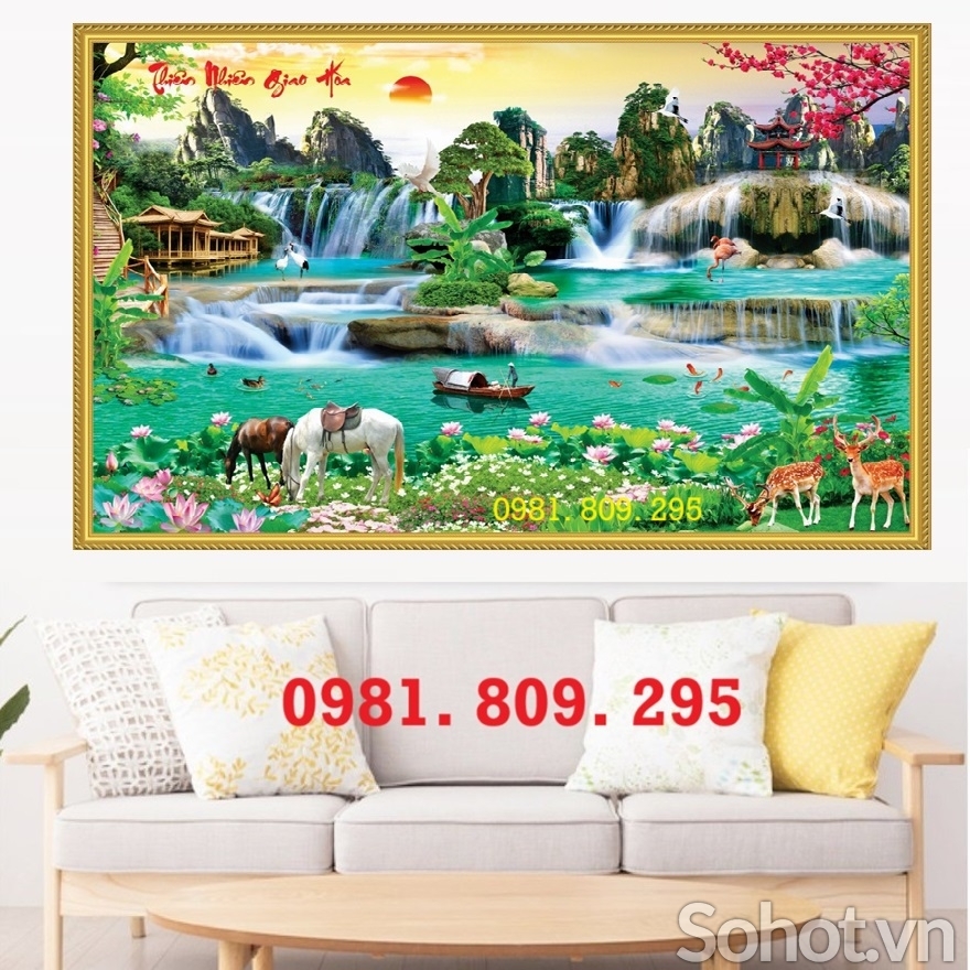 Tranh gạch 3d , gạch tranh thác nước HQ991