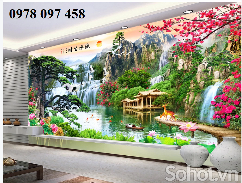 Gạch tranh phòng khách- tranh phong cảnh - An Giang - SoHot.vn