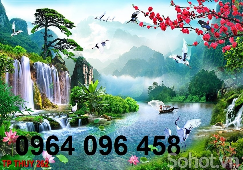 Tranh gạch 3d ốp tường phong cảnh đồng quê - KSXX433