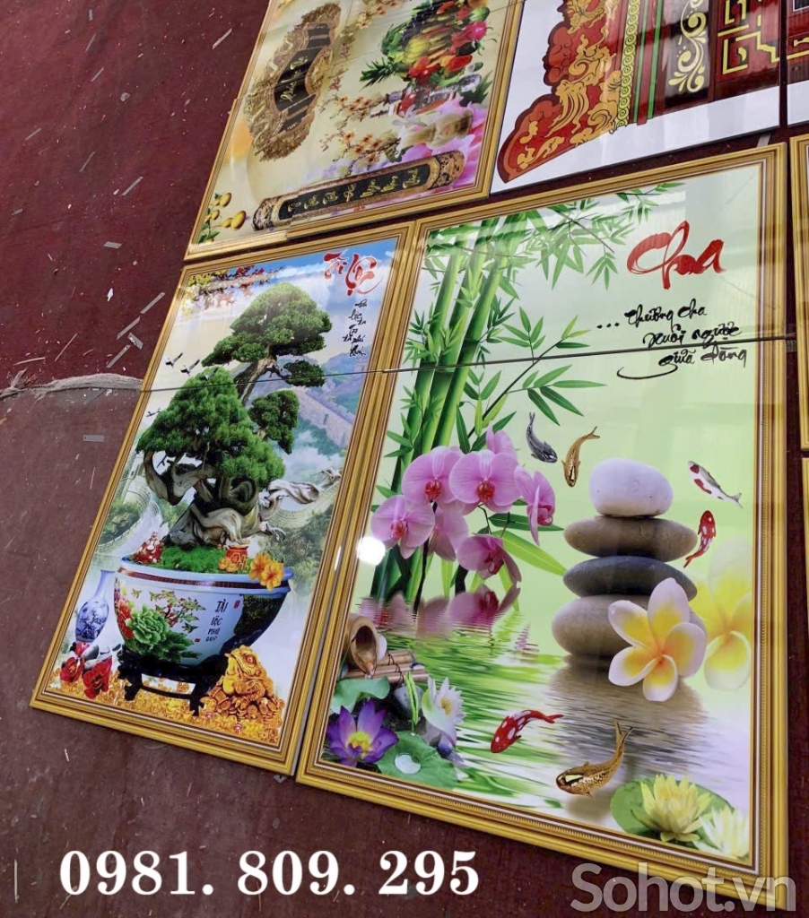 Gạch 3d cây bon sai , gạch trang trí