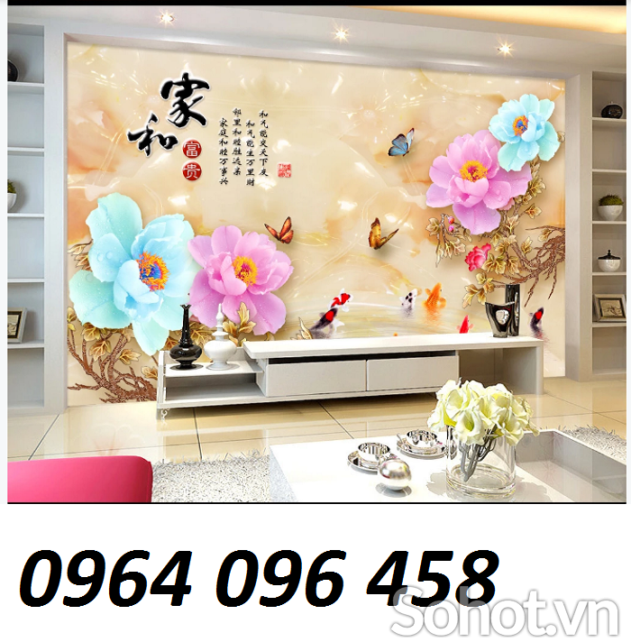 Tranh gạch 3d phòng khách mẫu mới - SCBB63