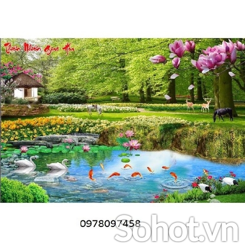 Tranh gạch men phong cảnh ruộng bậc thang