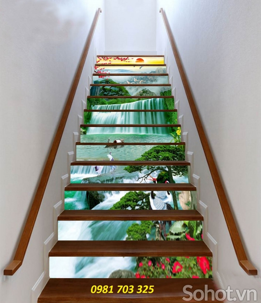 Tranh 3D cầu thang