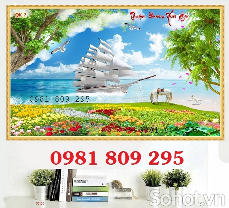 Gạch tranh sơn thủy ốp tường