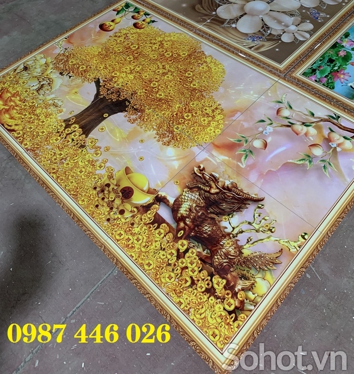 Tranh gạch men cây tiên tài lộc HP0833