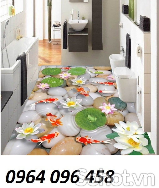 gạch lát 3d cá koi - DNN76